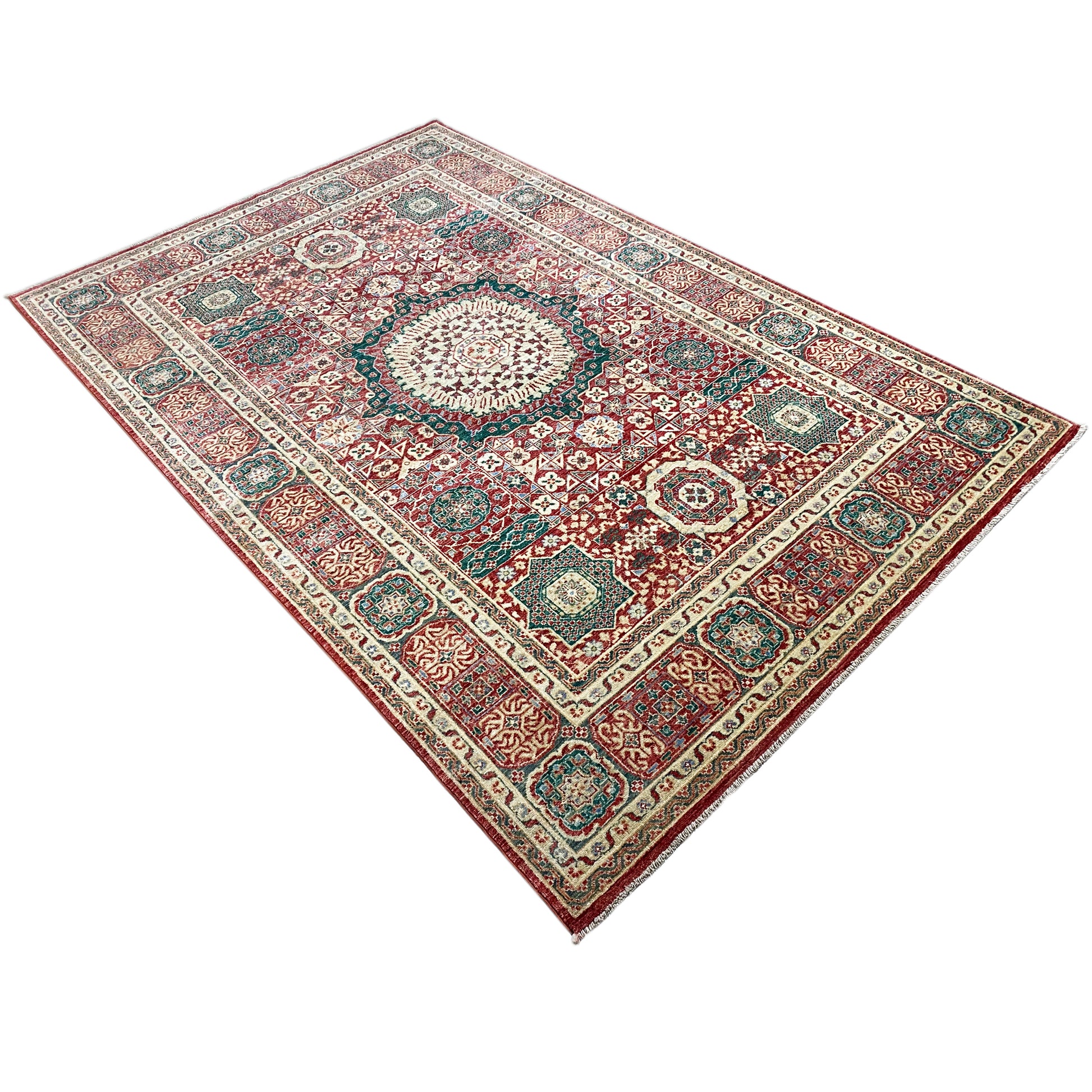 Roter Mamluk Teppich 246x161 cm - German Carpet Shop
