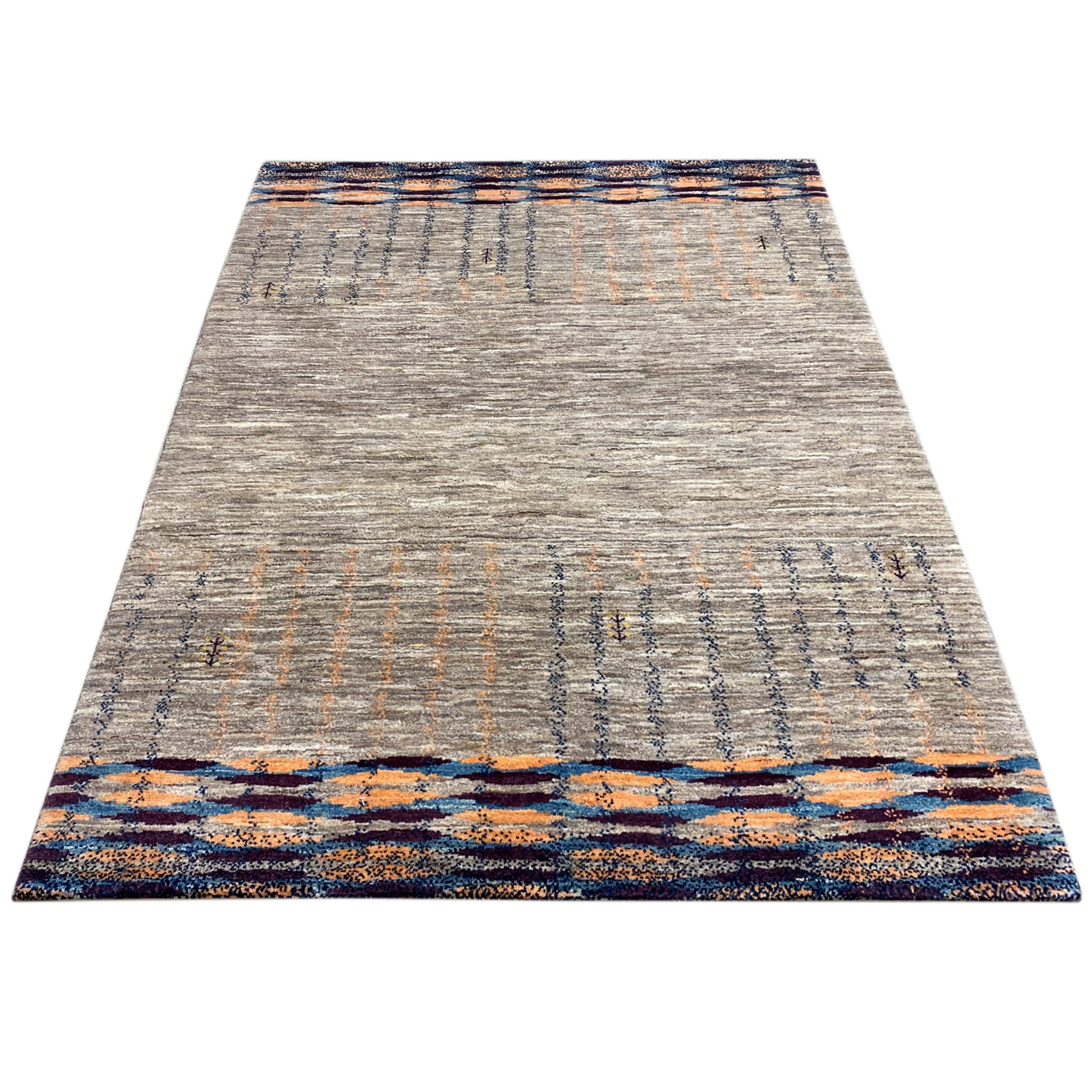 Gabbeh Teppich Grau 200x148 cm - German Carpet Shop