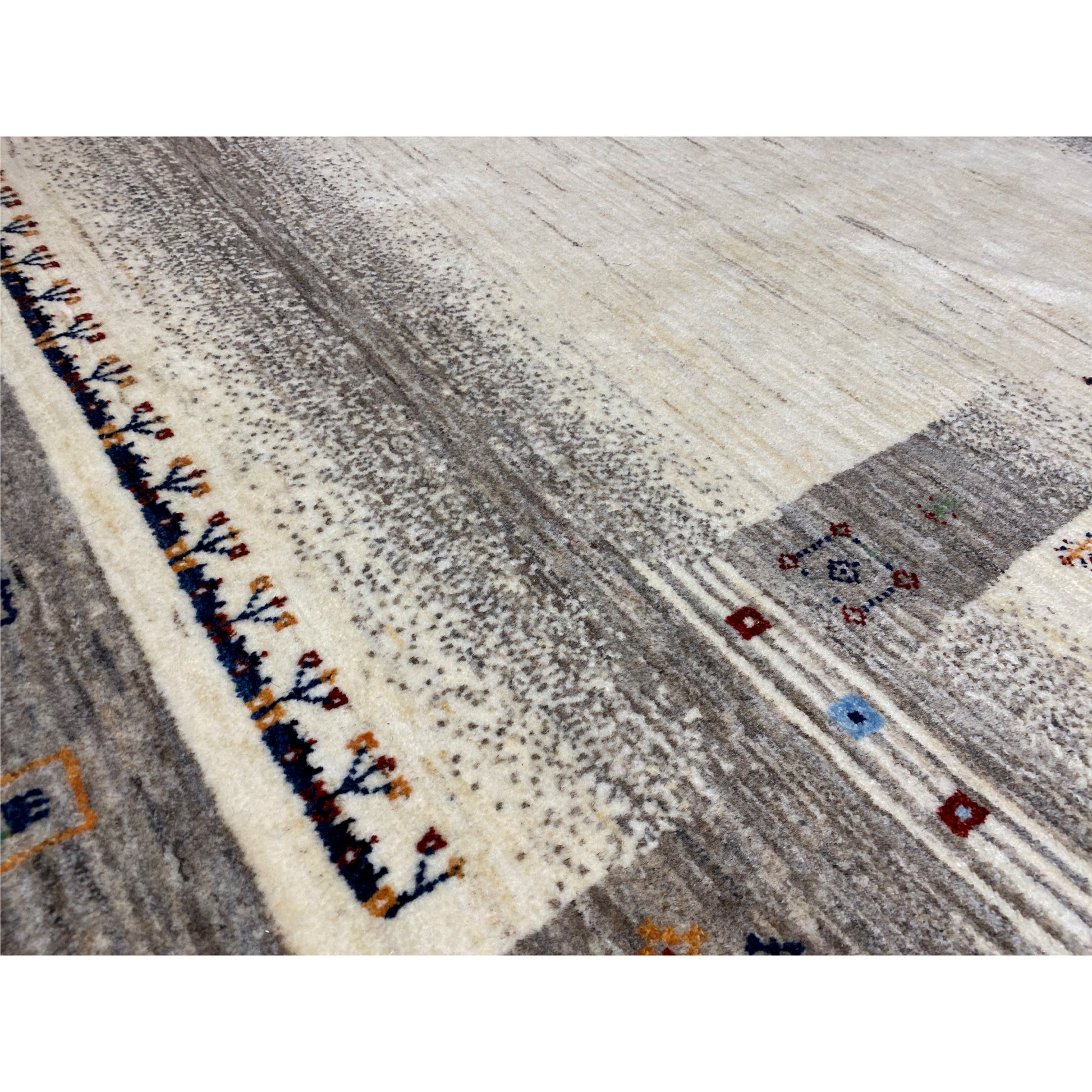 Gabbeh Teppich Beige/Grau 197x145 cm - German Carpet Shop