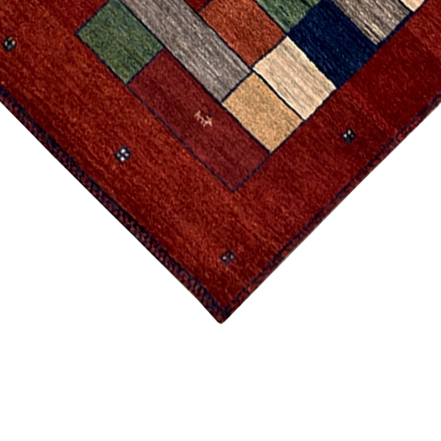 Roter Gabbeh Teppich Läufer 301x78 cm - German Carpet Shop