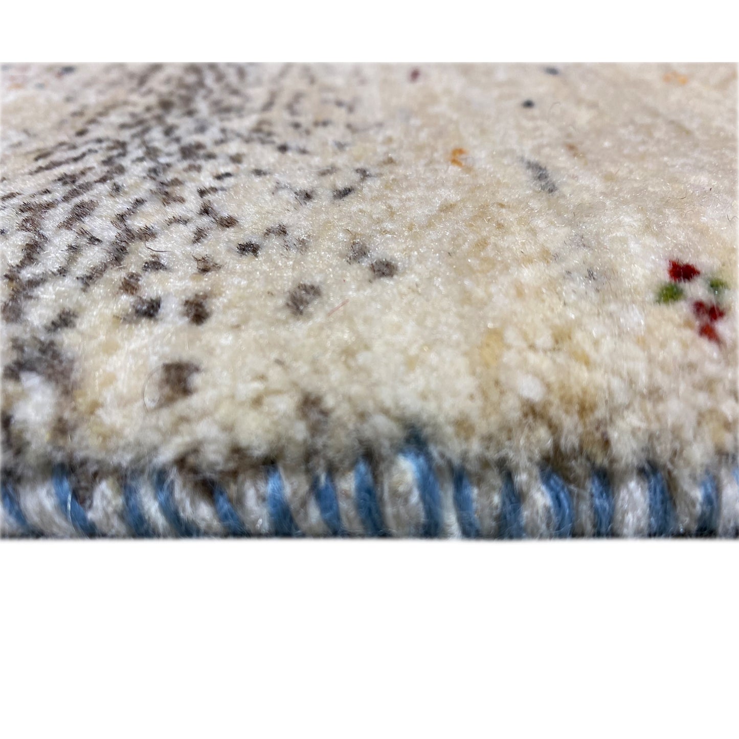 Blauer Gabbeh Teppich Läufer 197x78 cm - German Carpet Shop