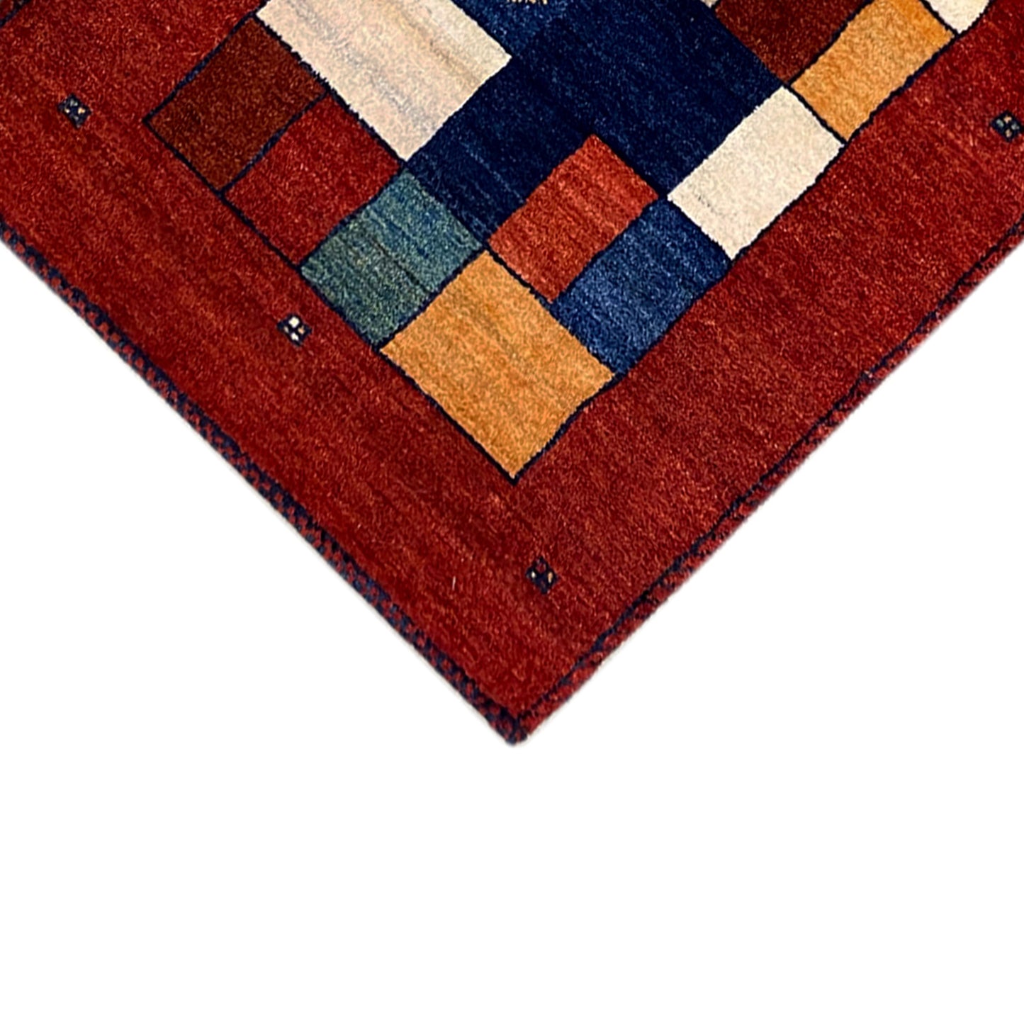 Roter Gabbeh Teppich Läufer 203x81 cm - German Carpet Shop