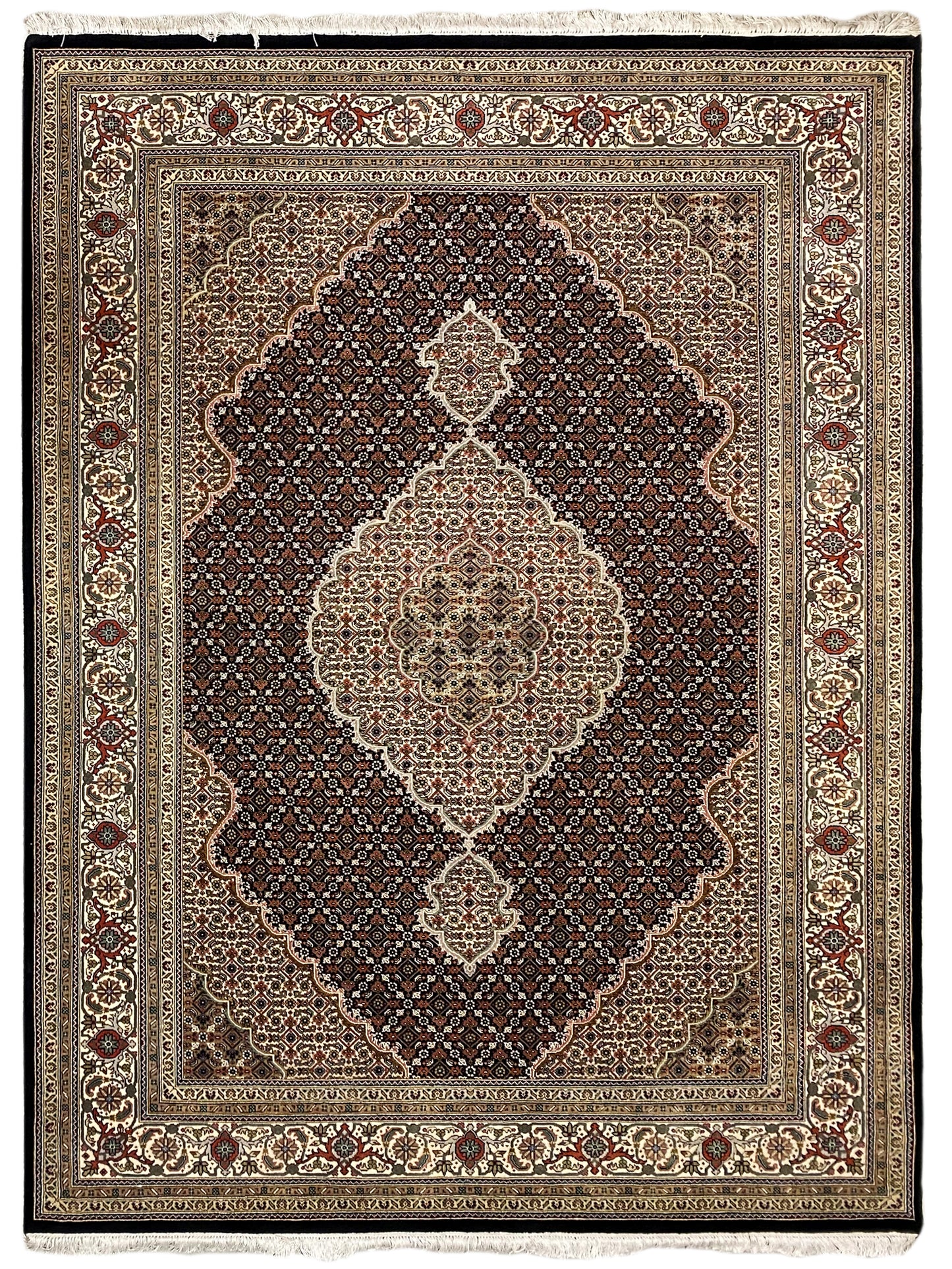 Indo Tabriz Carpet - (241x175 cm)