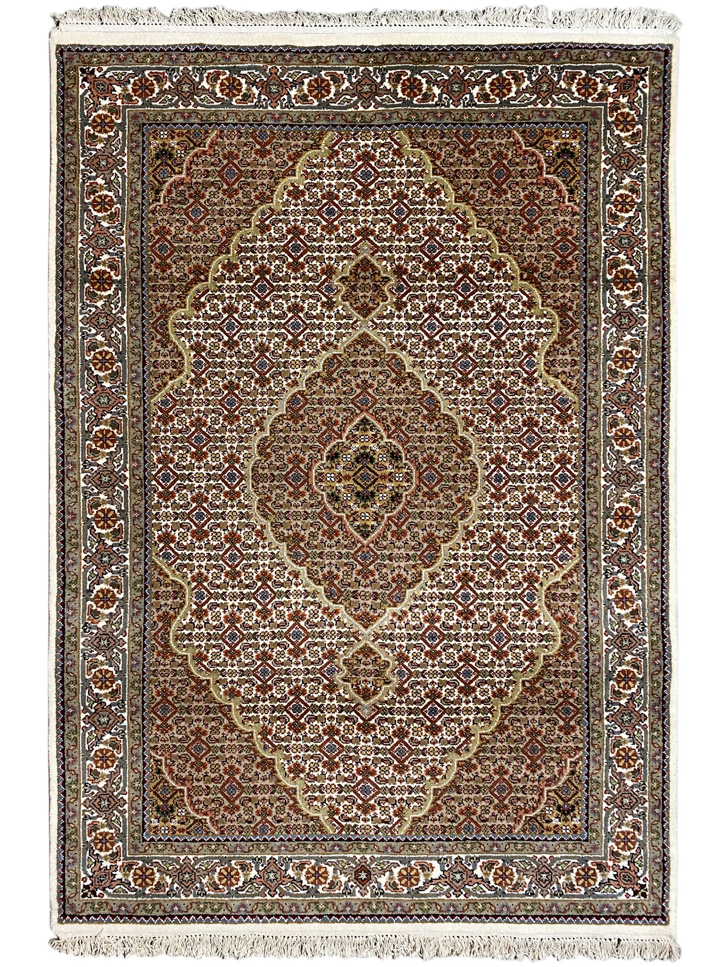Indo Tabriz Carpet - (184x123 cm)
