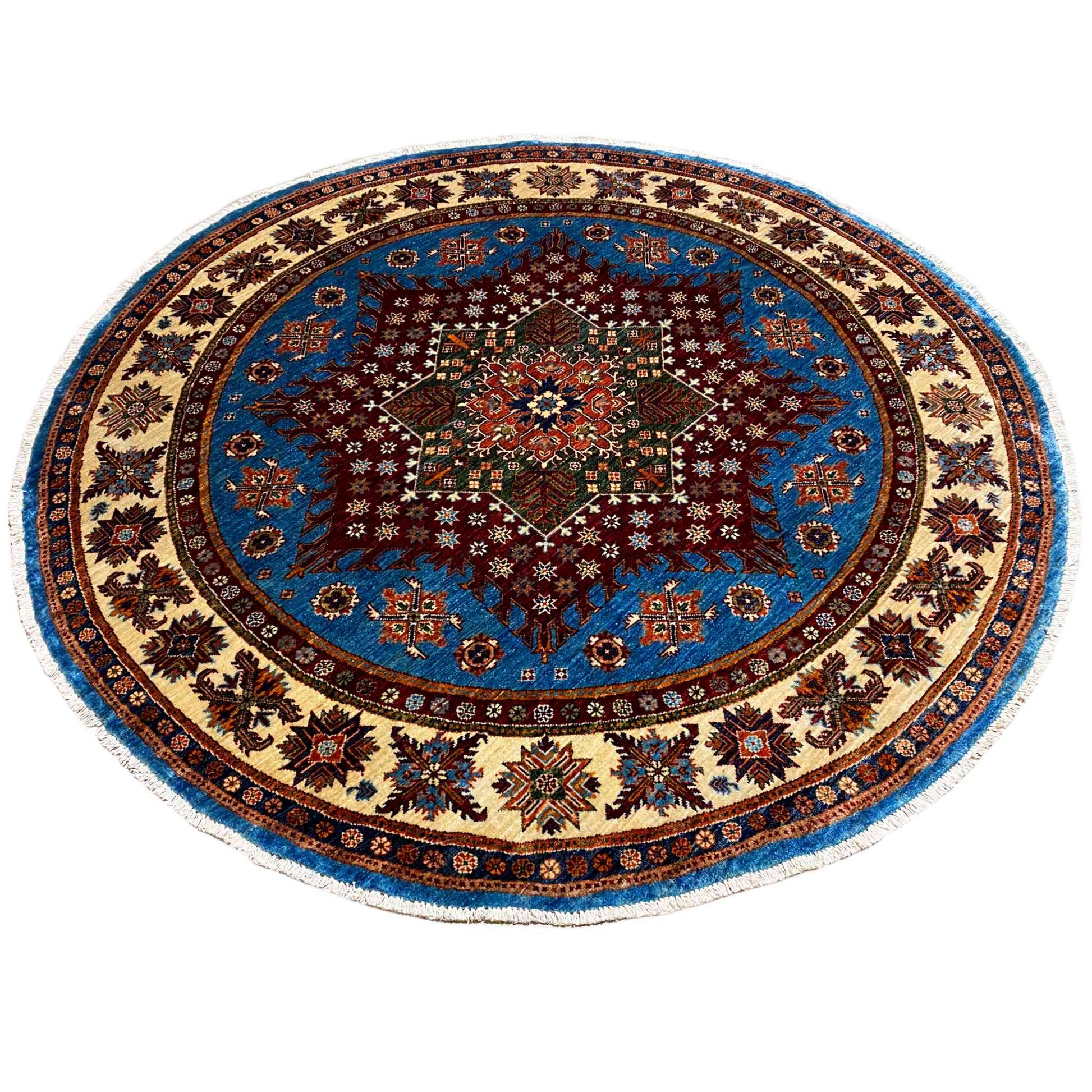 Runder Kazak Teppich, 197x196 cm - German Carpet Shop