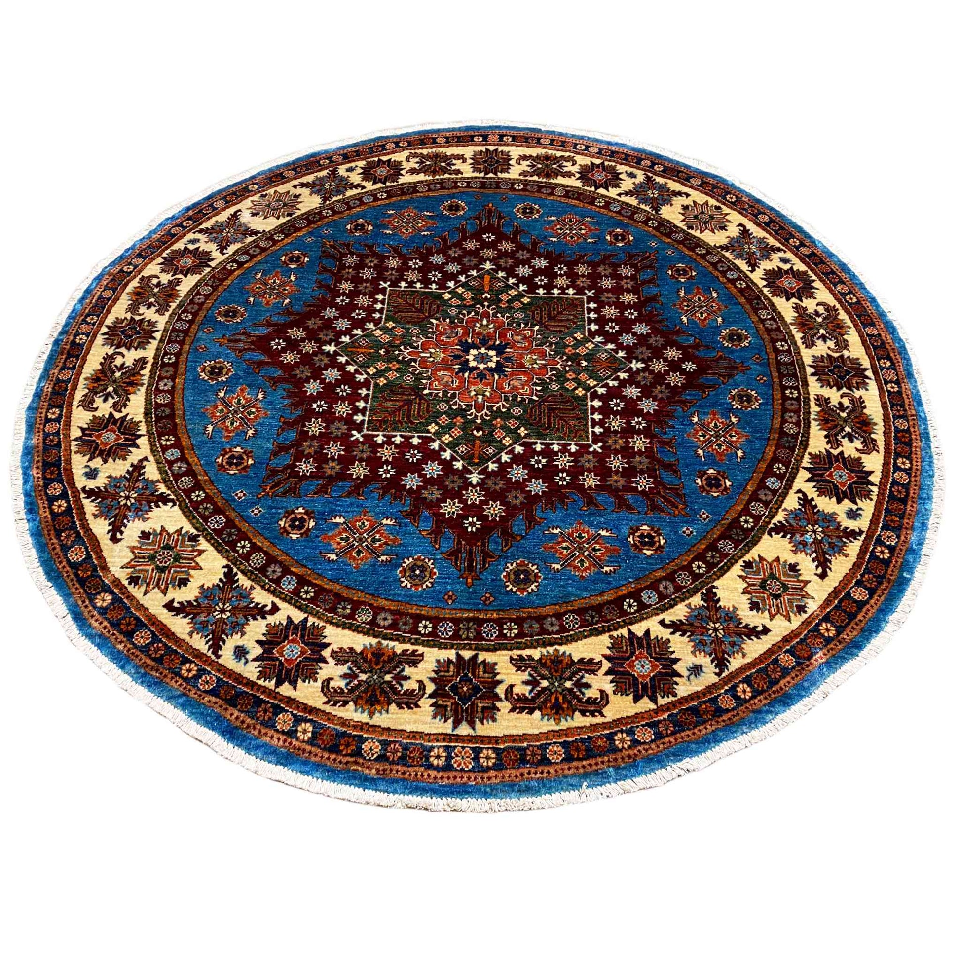 Runder Kazak Teppich, 197x196 cm - German Carpet Shop