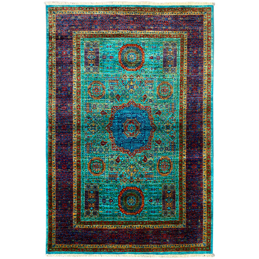 Handgeknüpfter Mamluk Teppich 188x129 cm - German Carpet Shop