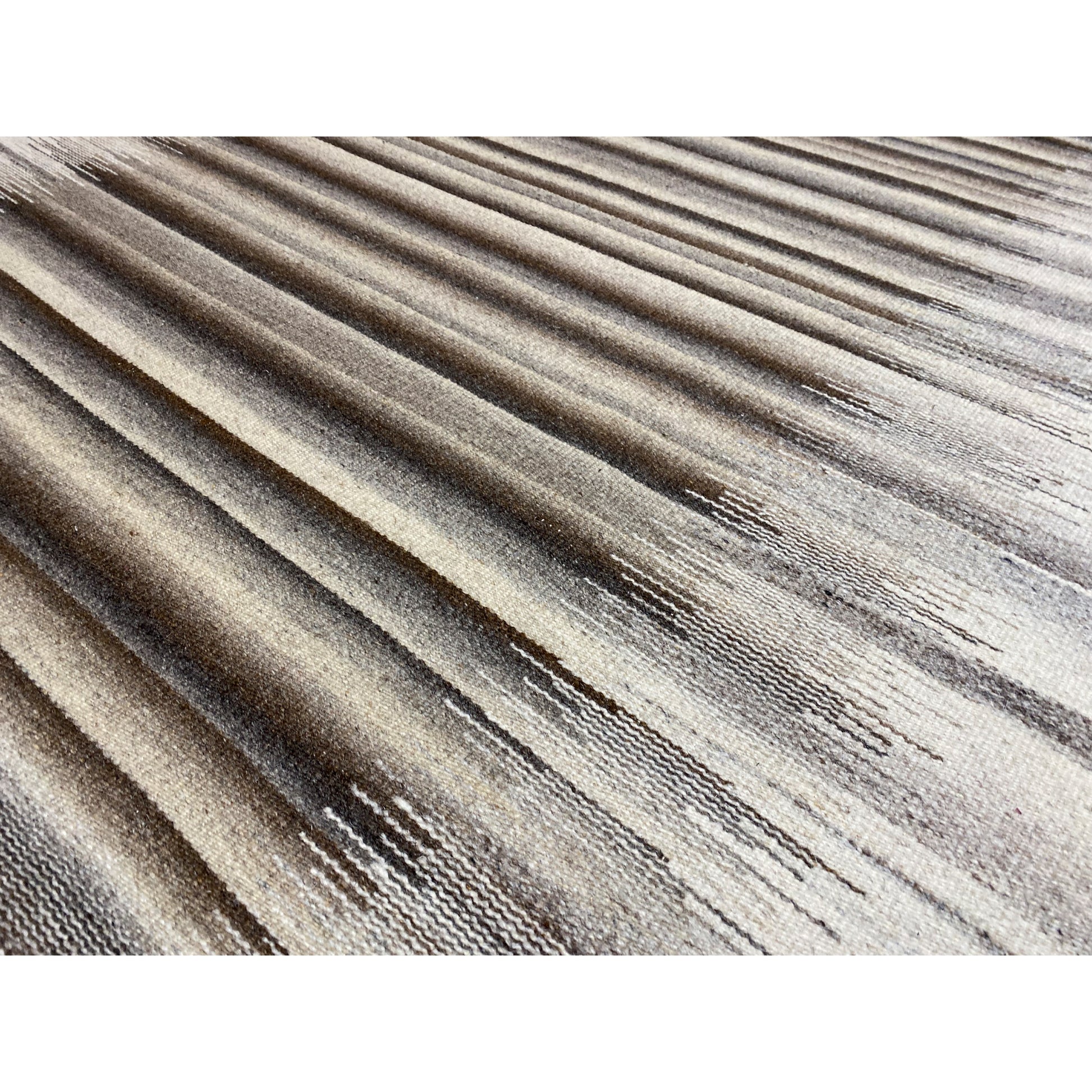 Moderner Grauer Kelim Dhurrie - 160x230 cm - German Carpet Shop