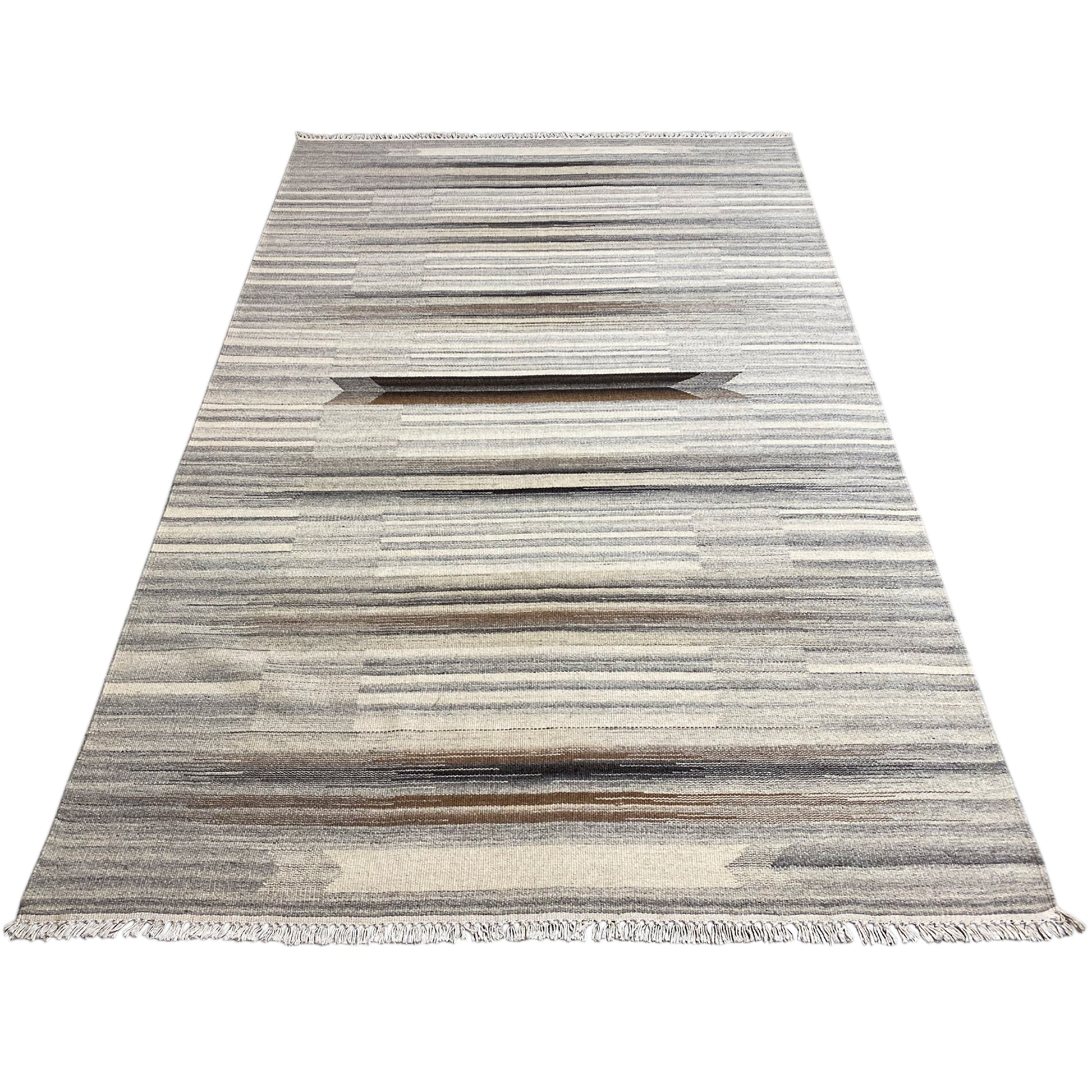 Handgefertigter Kelim Dhurrie Beige – 230x160 cm - German Carpet Shop