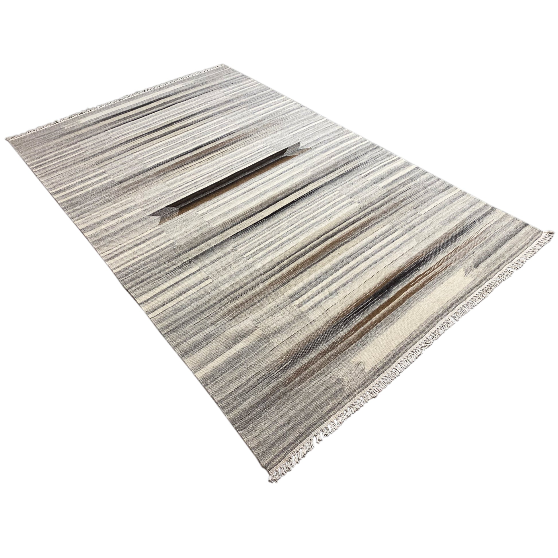 Handgefertigter Kelim Dhurrie Beige – 230x160 cm - German Carpet Shop