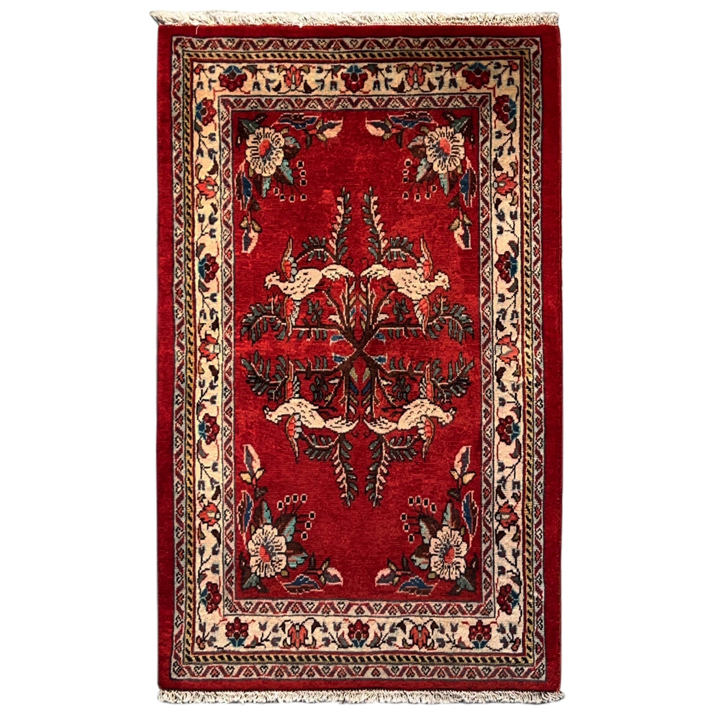 Poshti Teppich, Rot, 102x62cm - Premium Poshti Teppich from German Carpet Shop - Just €199! Shop now at German Carpet Shop