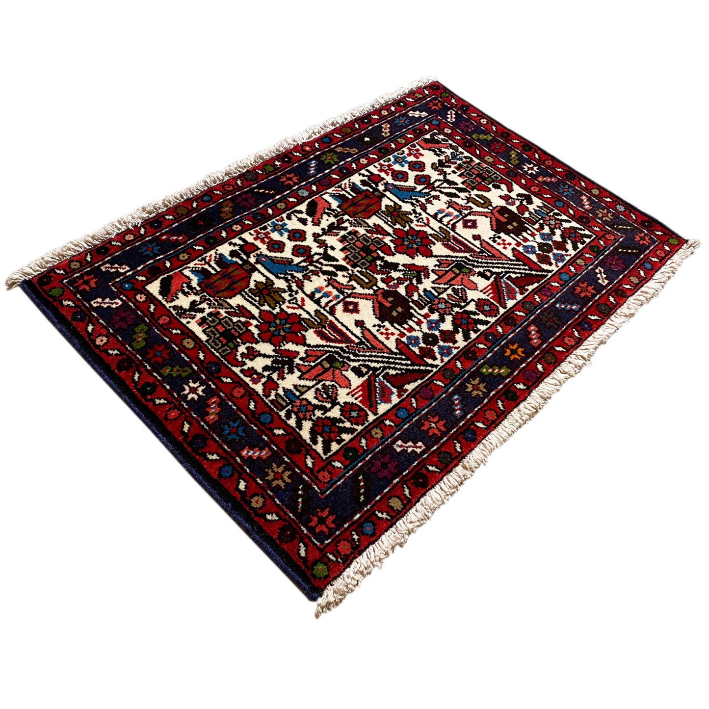 Hamedan Poshti rug - 62x88 cm