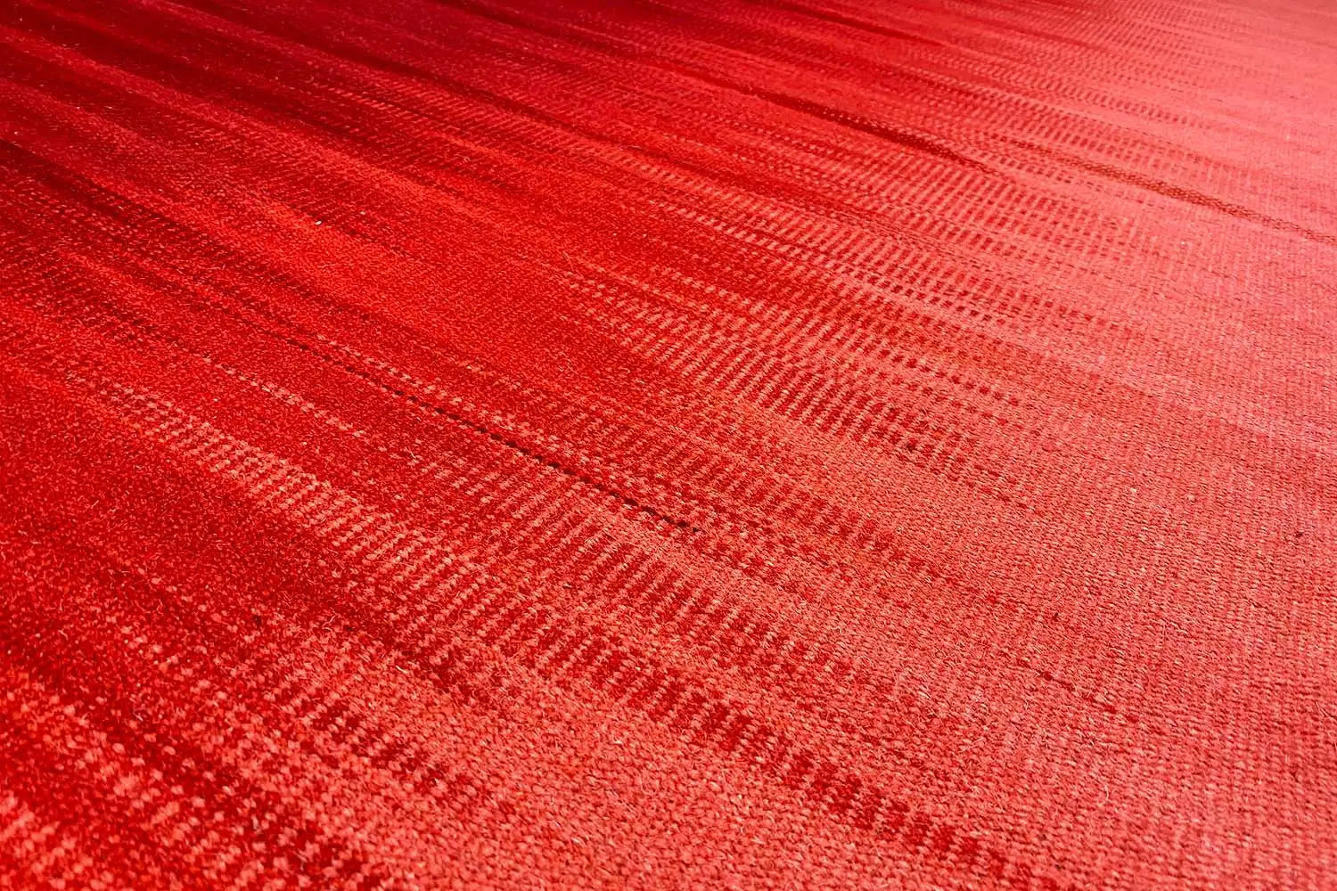 Roter Kelim Dhurrie Teppich 160x230 cm - German Carpet Shop