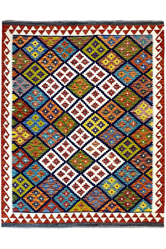 Kelim Afghan - (199x148 cm) - German Carpet Shop
