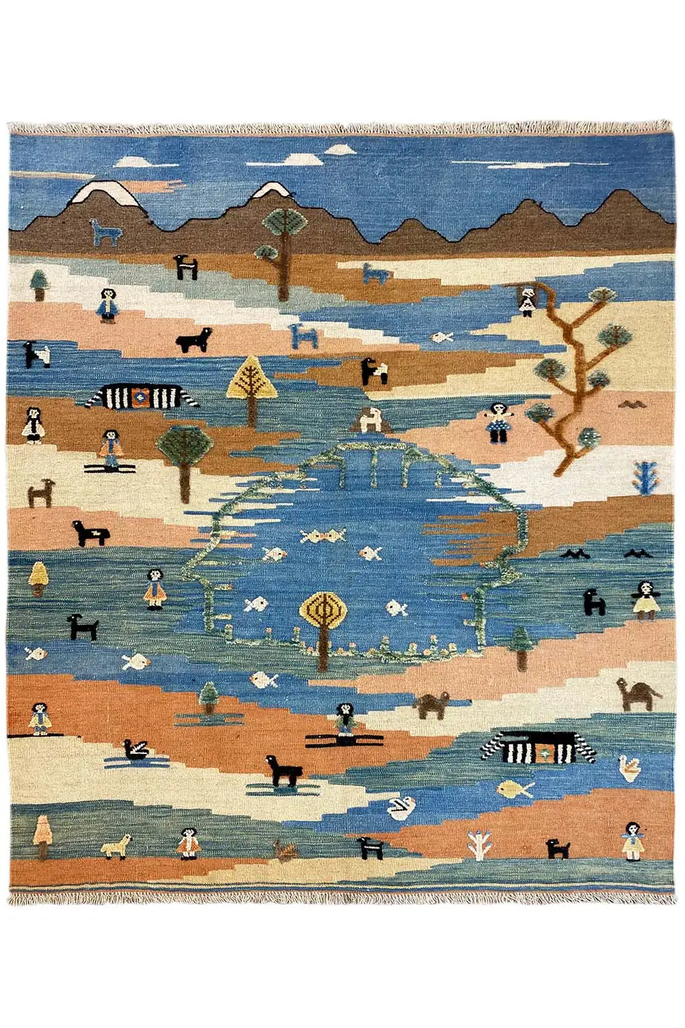 Kilim Qashqai - 605618 (198x157cm) - German Carpet Shop