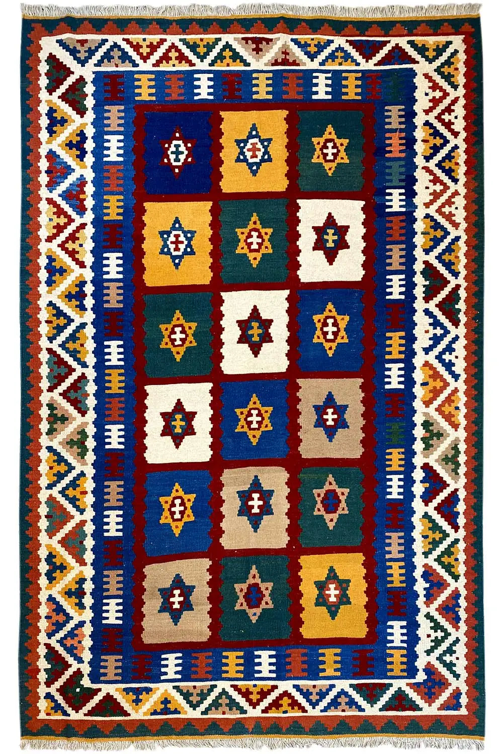 Kilim Qashqai  - 802428 (250x168 cm) - Premium Kelim from German Carpet Shop - Just €359! Shop now at German Carpet Shop