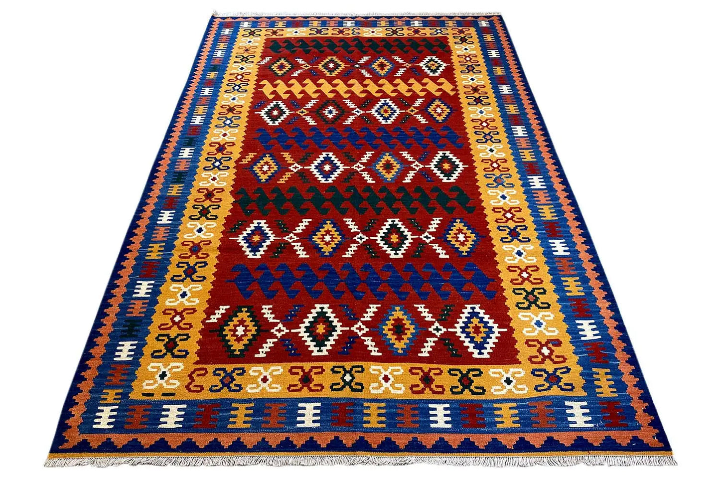 Kilim Qashqai - 307037 (249x167 cm) - Premium Kelim from German Carpet Shop - Just €359! Shop now at German Carpet Shop