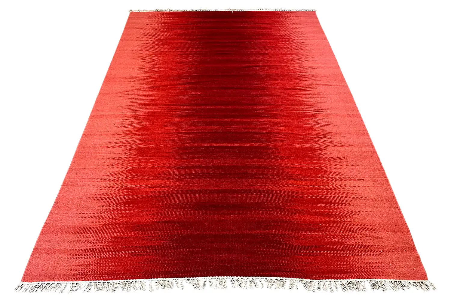 Roter Kelim Dhurrie Teppich 160x230 cm - German Carpet Shop