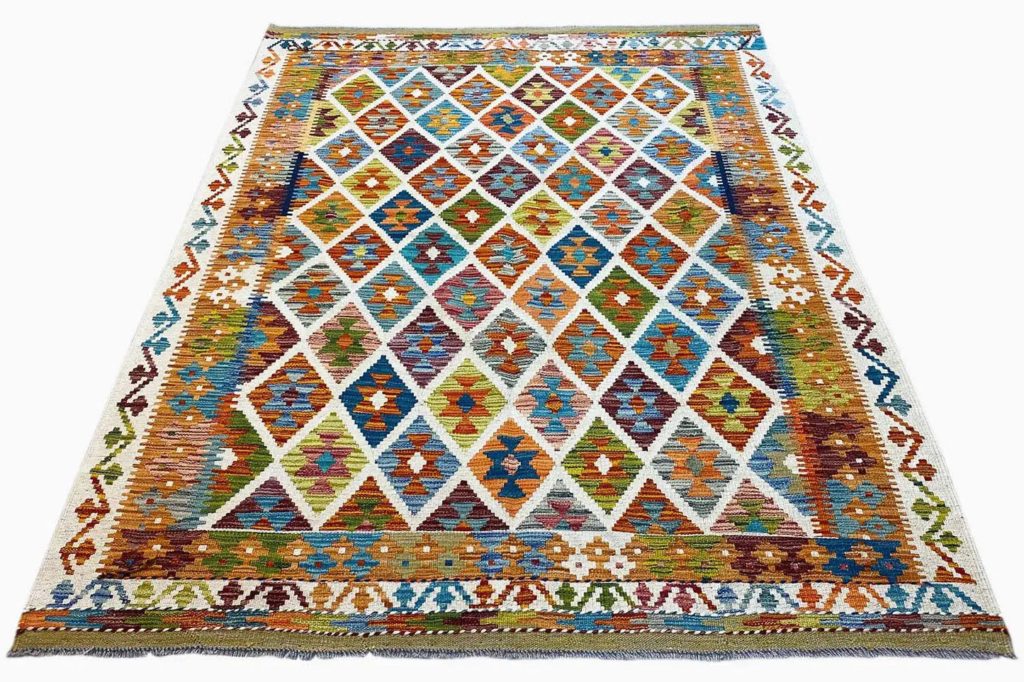Kelim Afghan - (199x151 cm) - German Carpet Shop