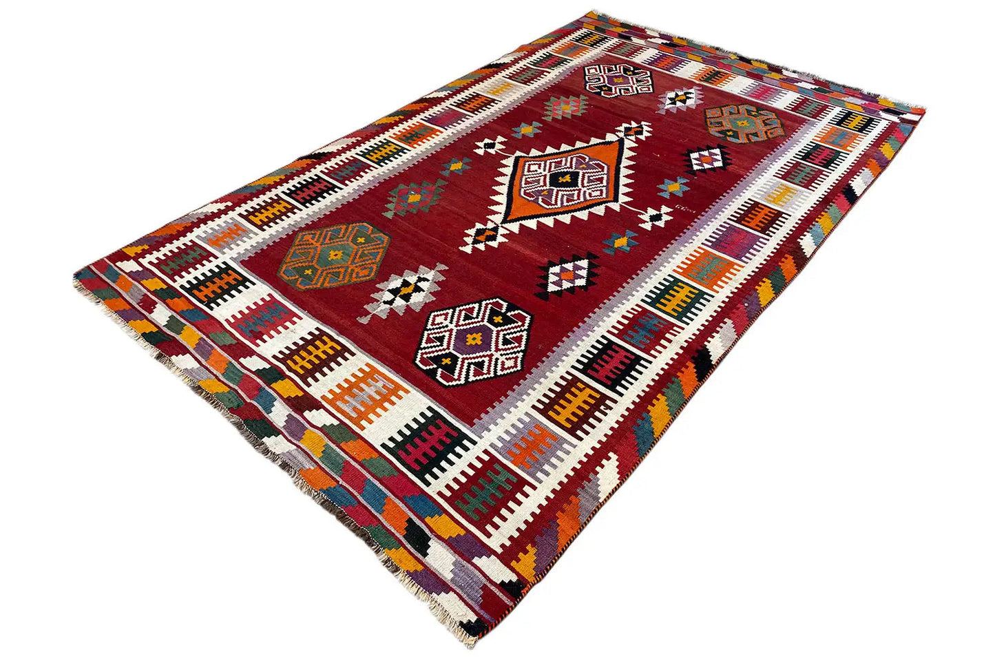 Kilim Qashqai - 24034 (258x162 cm) - Premium Kelim from German Carpet Shop - Just €375! Shop now at German Carpet Shop