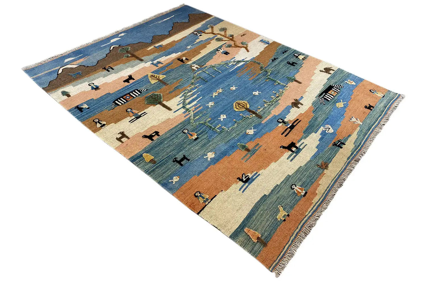 Kilim Qashqai - 605618 (198x157cm) - German Carpet Shop