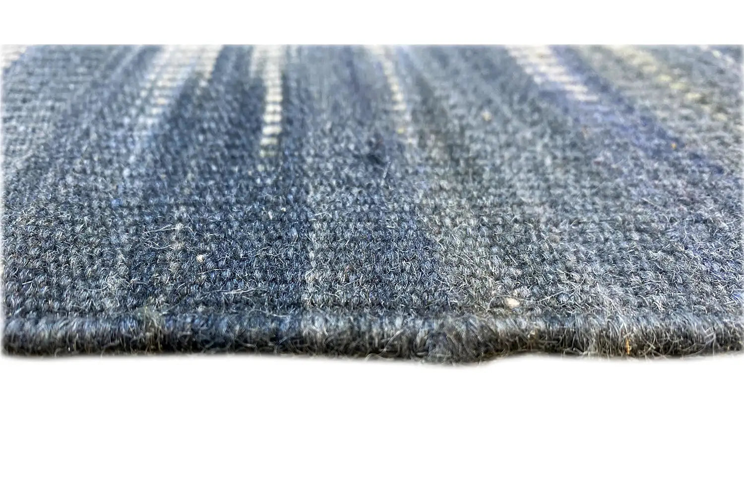 Blauer Ombré Kelim Dhurrie Teppich 160x230 cm - German Carpet Shop