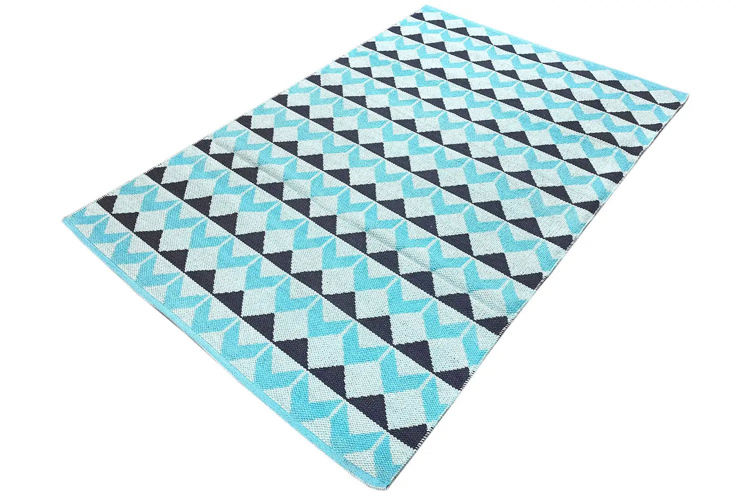 Moderner Kelim - Samak 05 Blue - German Carpet Shop