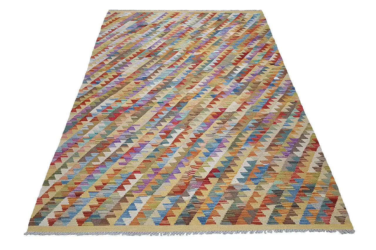 Kelim Afghan- 4215060 (198x131 cm) - Premium Kelim from German Carpet Shop - Just €194! Shop now at German Carpet Shop