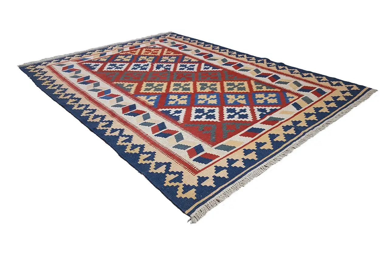 Kilim Qashqai  - 301889 (196x152 cm) - Premium Kelim from German Carpet Shop - Just €290! Shop now at German Carpet Shop