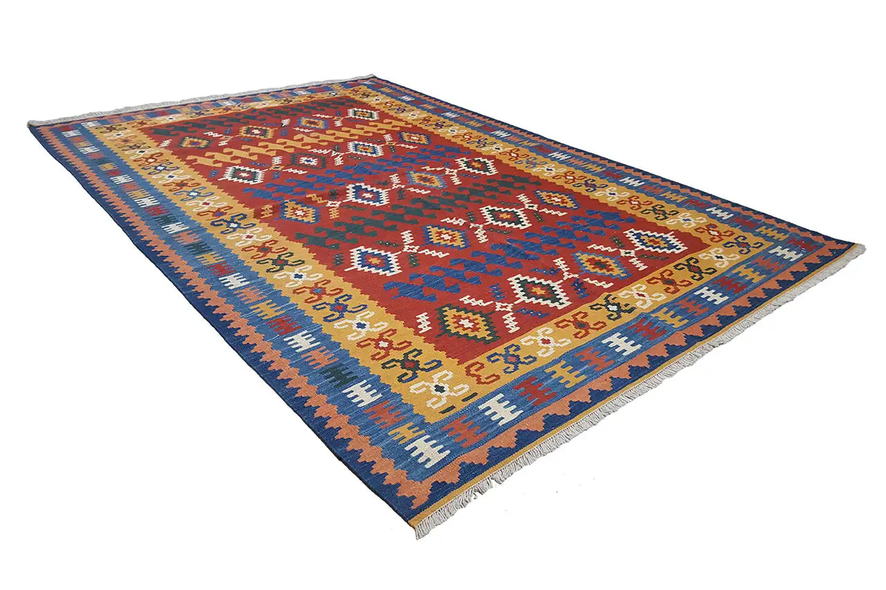 Kilim Qashqai - 307037 (249x167 cm) - Premium Kelim from German Carpet Shop - Just €359! Shop now at German Carpet Shop