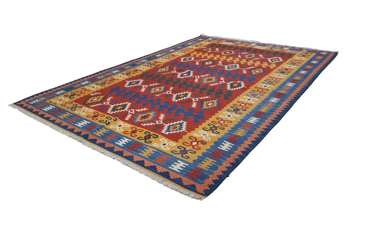 Kilim Qashqai - 307037 (249x167 cm) - Premium Kelim from German Carpet Shop - Just €359! Shop now at German Carpet Shop