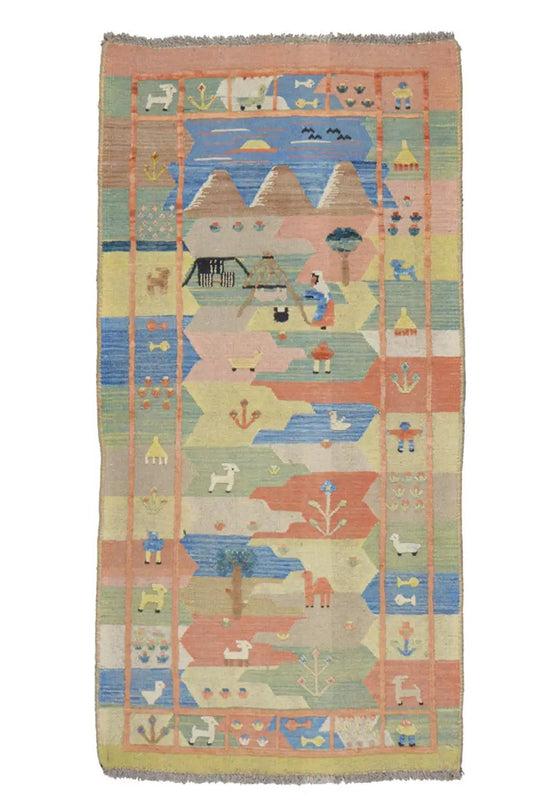 Kilim Qashqai  - 800605 (168x86 cm) - Premium Kelim from German Carpet Shop - Just €229! Shop now at German Carpet Shop