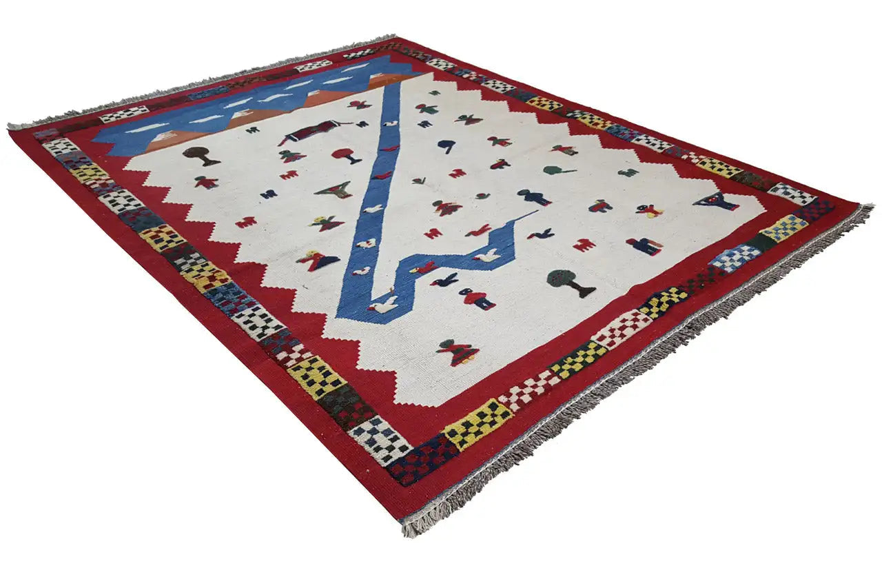 Kilim Qashqai - 906611 (112x80cm) - German Carpet Shop