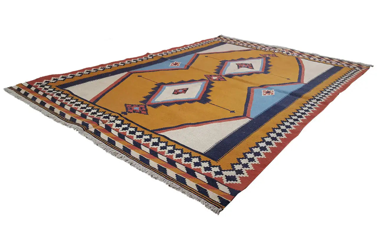 Kilim Qashqai - 802426 (238x160 cm) - Premium Kelim from German Carpet Shop - Just €359! Shop now at German Carpet Shop