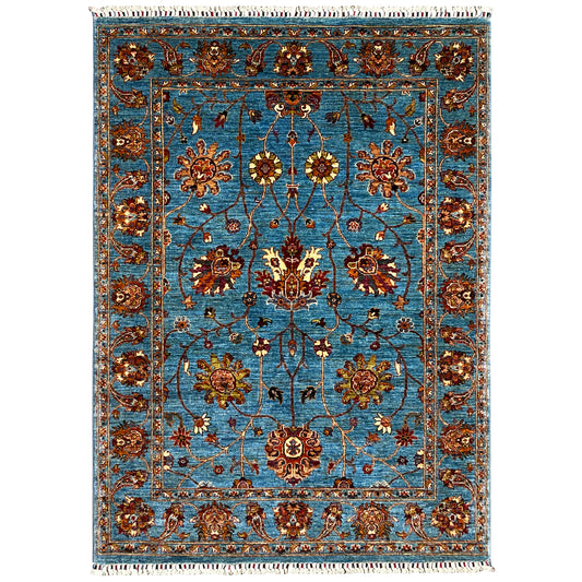 Blauer Khorjin Teppich 204x154 cm - German Carpet Shop