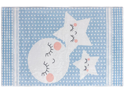 Children's Rug "Star World", blue, 140x200 cm