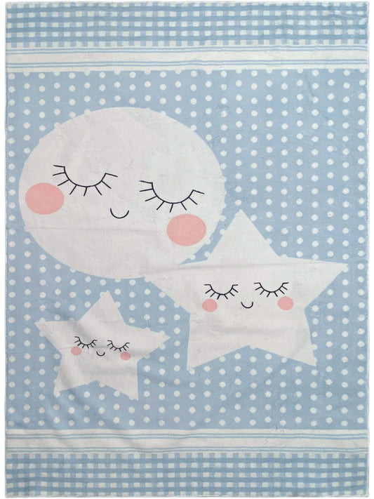 Children's Rug "Star World", blue, 140x200 cm