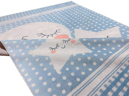 Children's Rug "Star World", blue, 140x200 cm