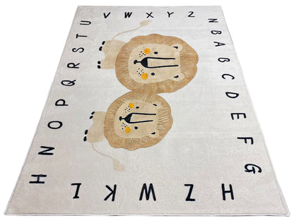 Children's Rug "Lion", beige, 140x200 cm