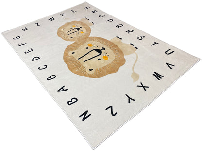 Children's Rug "Lion", beige, 140x200 cm