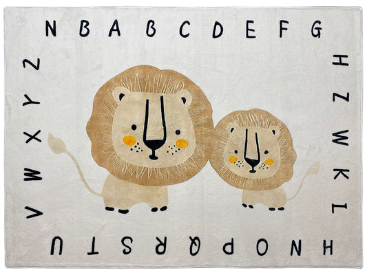 Children's Rug "Lion", beige, 140x200 cm
