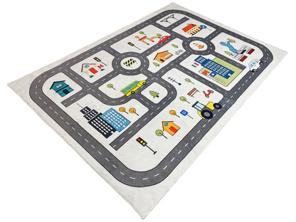 Children's Rug "Street", gray, 160x230 cm