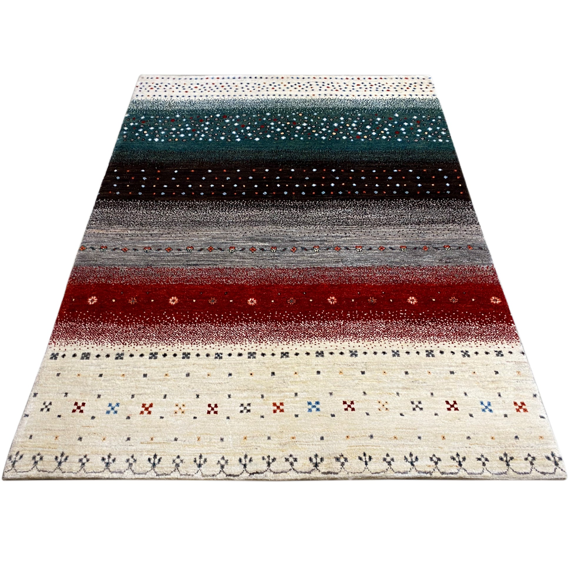 Gabbeh Teppich Bunt 206x148 cm - German Carpet Shop