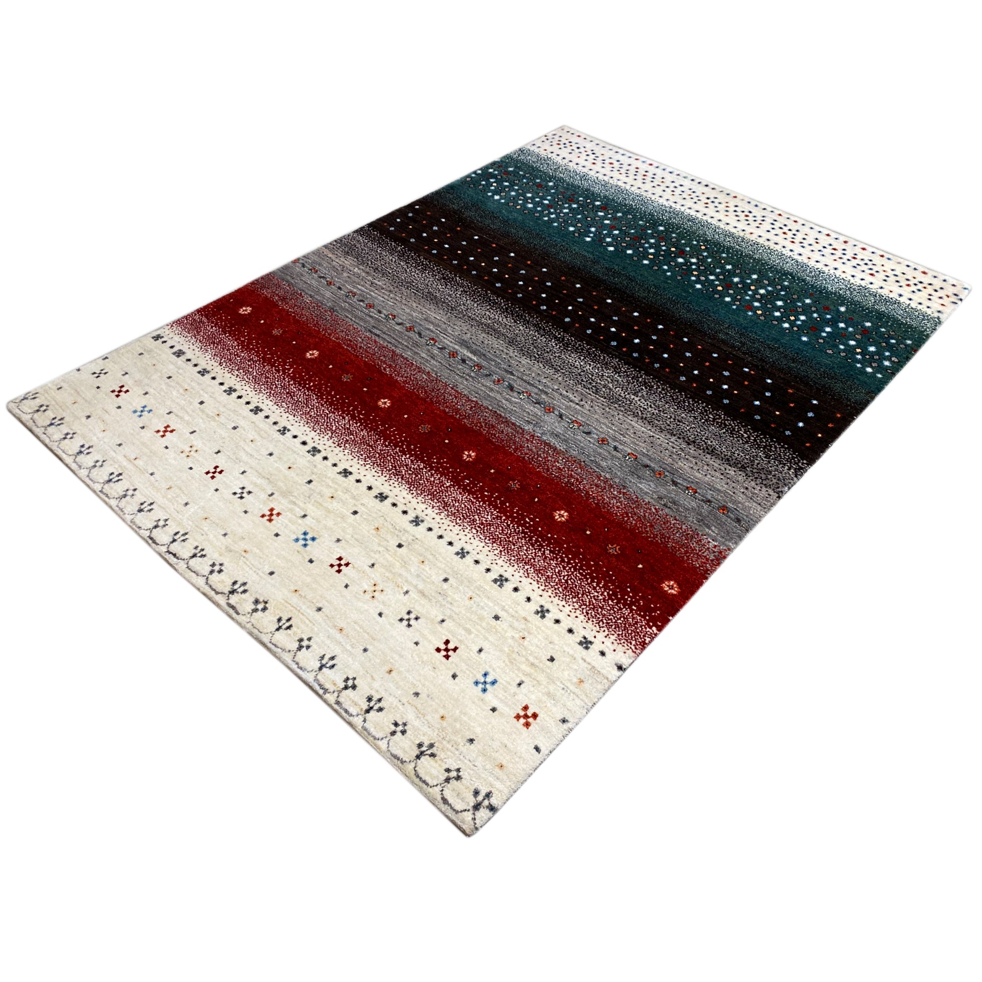 Gabbeh Teppich Bunt 206x148 cm - German Carpet Shop