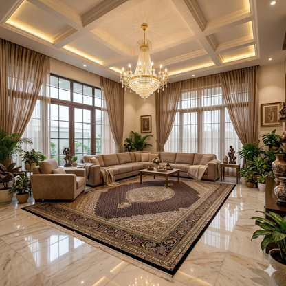 Indo Tabriz Rug - 302x243 cm