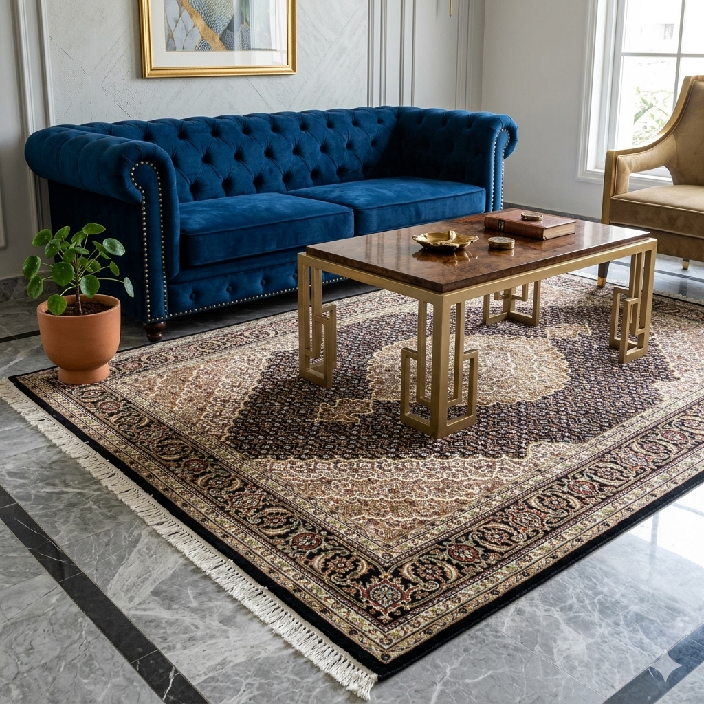 Indo Tabriz Rug - 234x170 cm