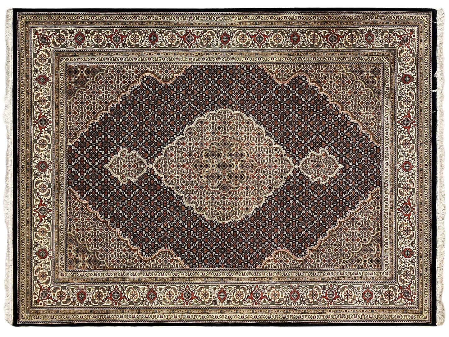 Indo Tabriz Carpet - (241x175 cm)