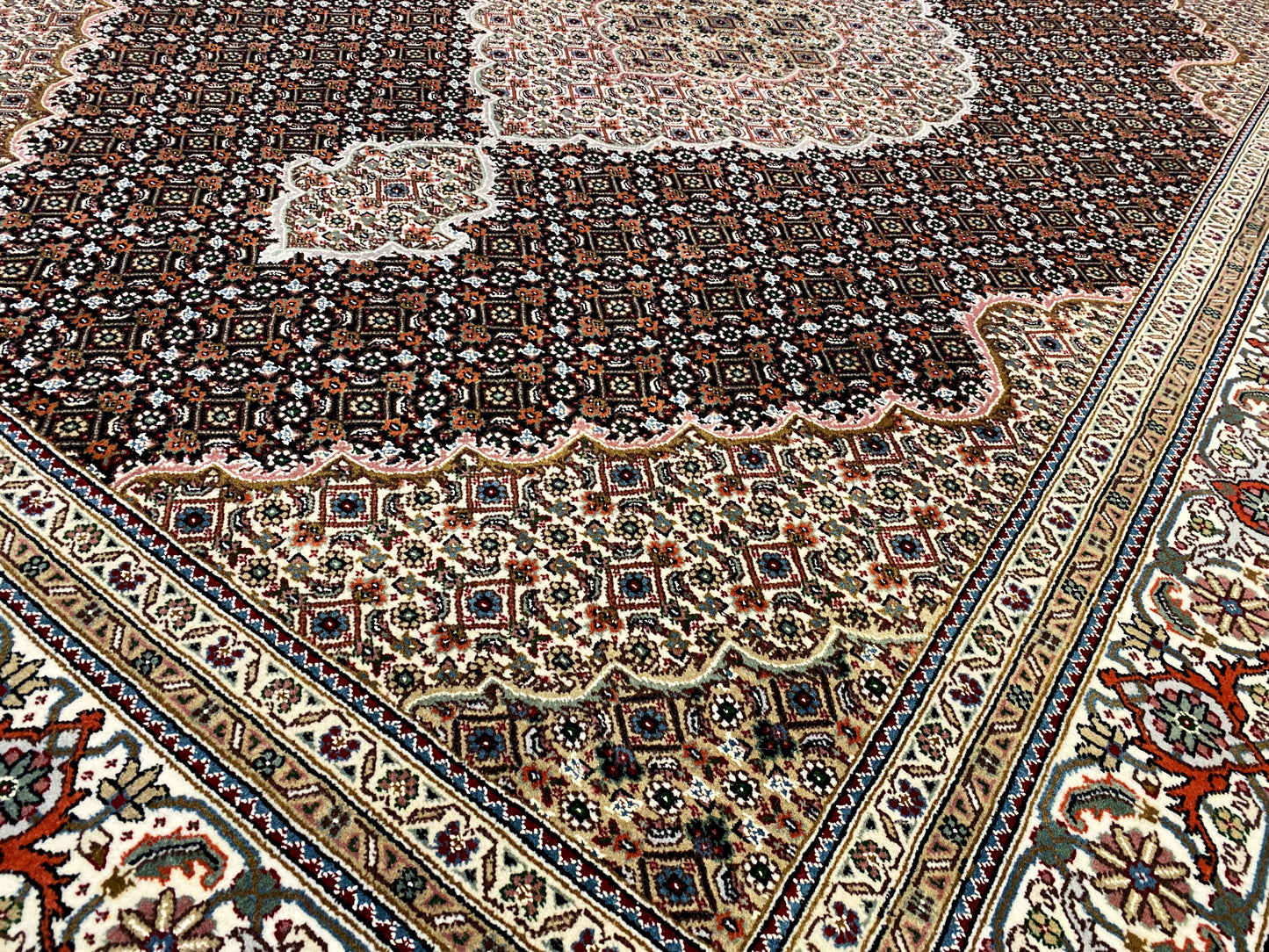 Indo Tabriz Carpet - (241x175 cm)