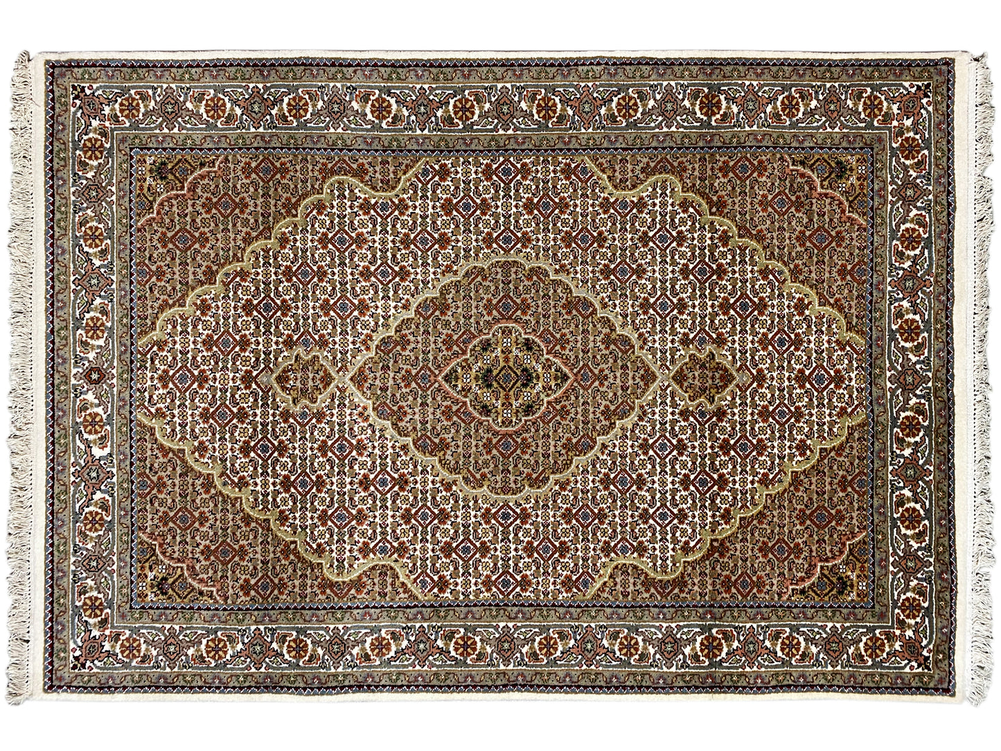 Indo Tabriz Carpet - (184x123 cm)