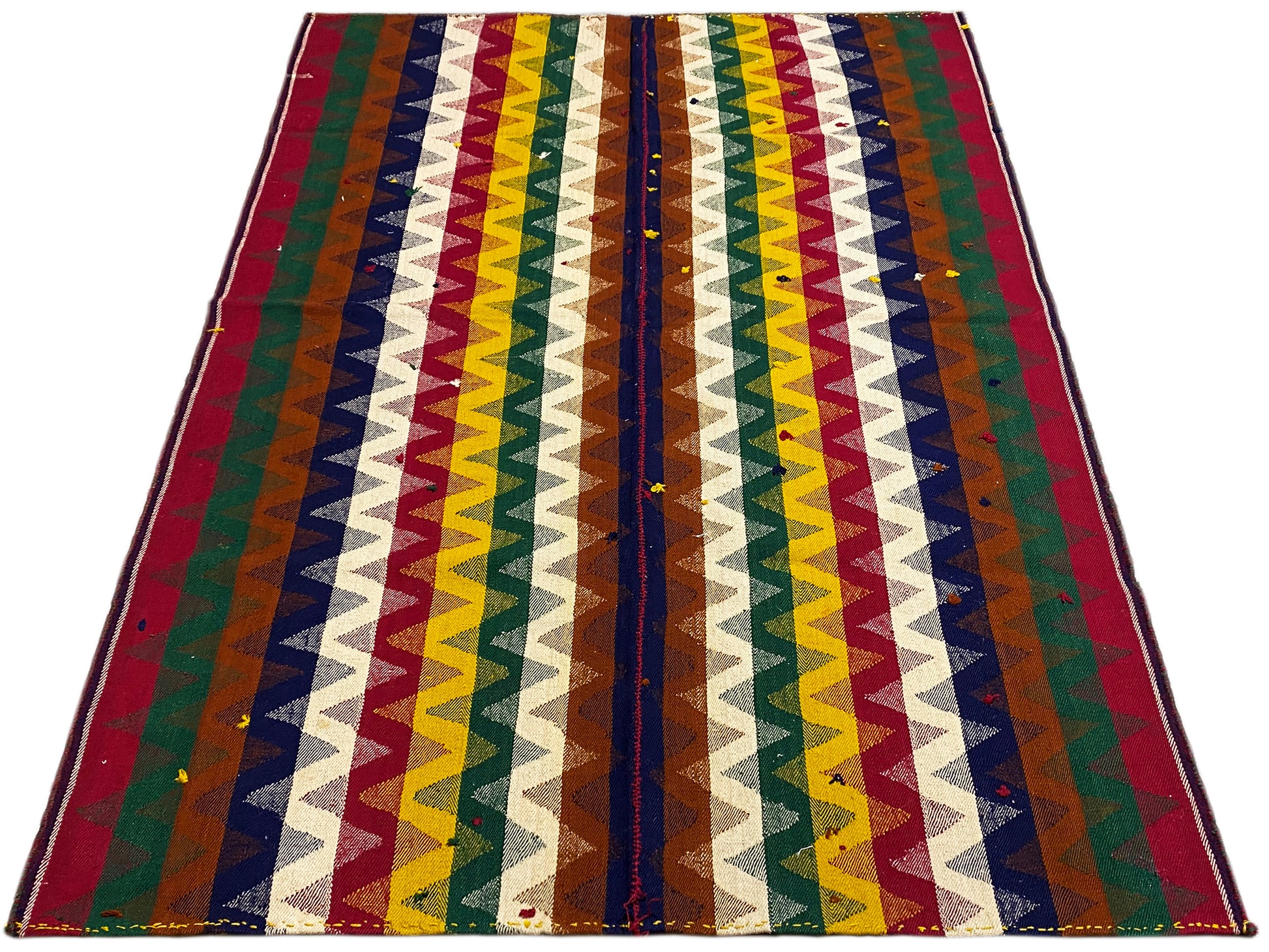 Schlafzimmer hochwertiger Jajim Teppich aus Wolle in farbstarkem Design